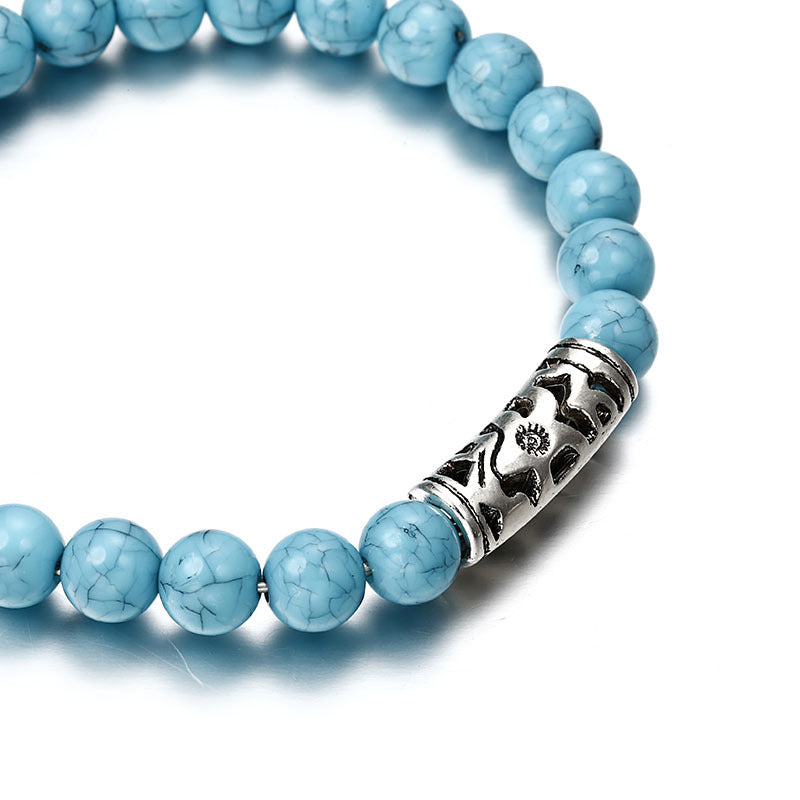 Classic Acrylic Blue Beaded Bracelets