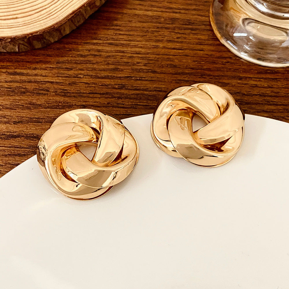 Twisted Alloy Stud Earrings