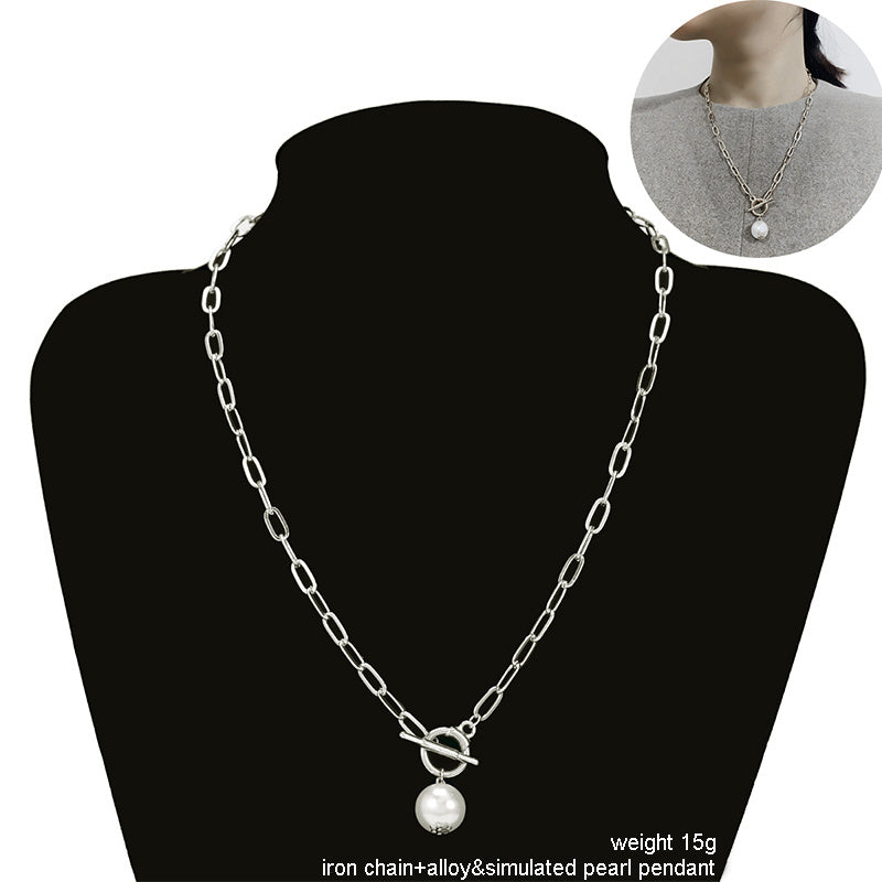 Punk Simulated Pearl Necklaces