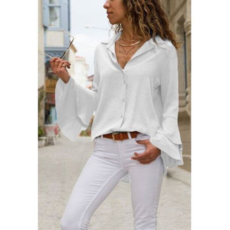 Cross-border Chiffon Casual Shirt Tops