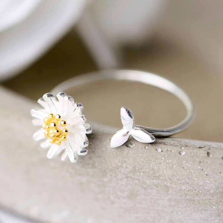 Silver Flower Rings