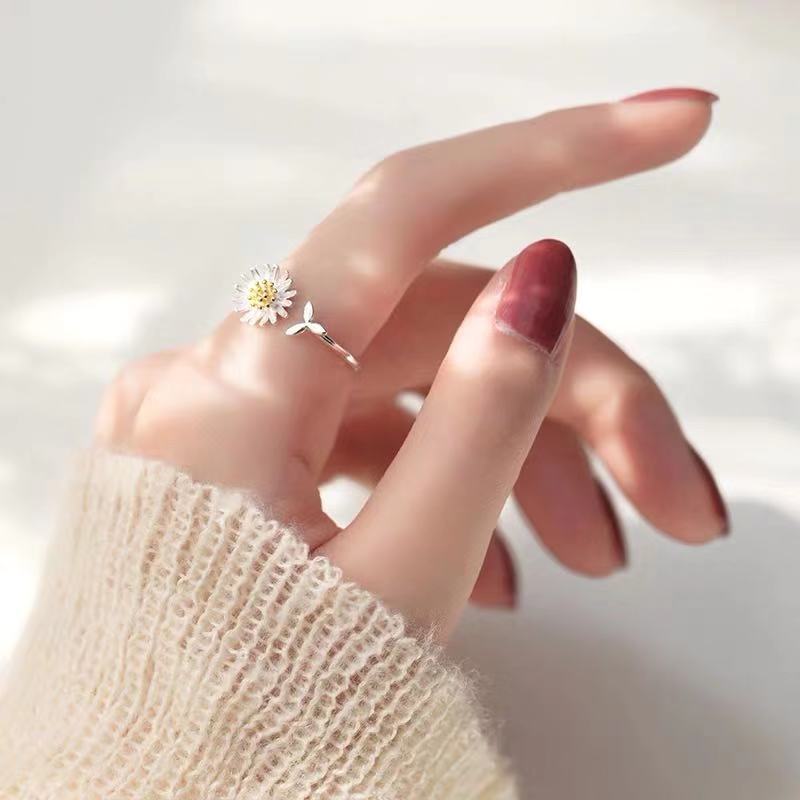 Silver Flower Rings