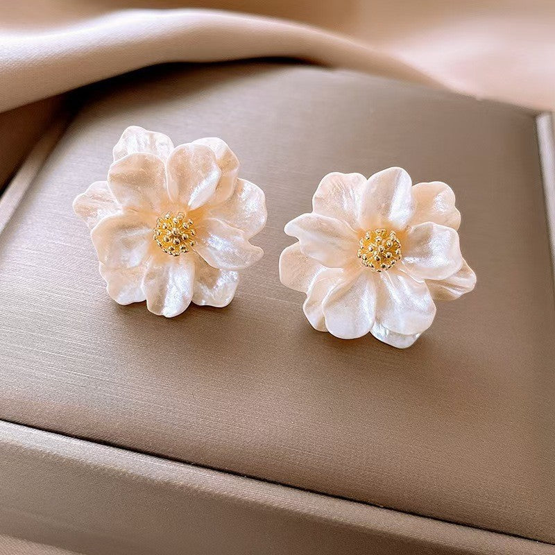 Elegant Camellia Stud Earrings