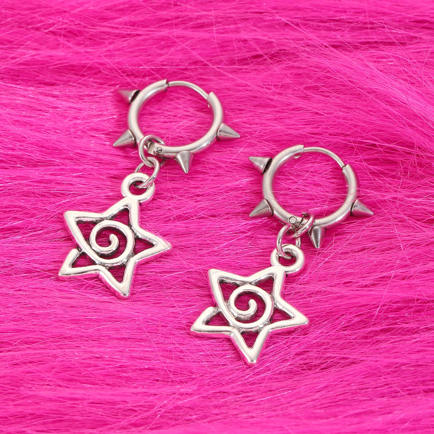 Cute Swirls Bowknot Rivet Earrings