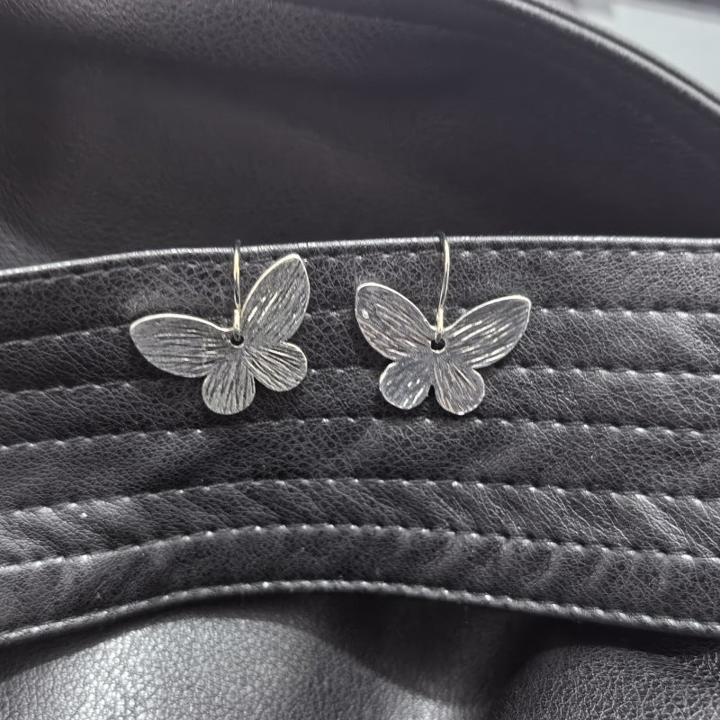 Silver Butterfly Earrings