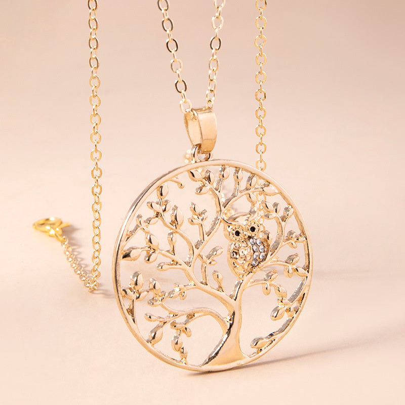 Gold Hollow Tree Of Life Necklace
