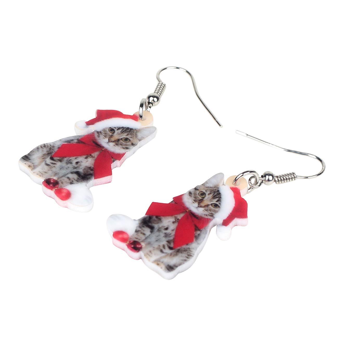 Christmas Cat Earrings