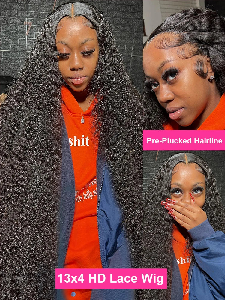 Water Wave Curly Lace Frontal Wigs