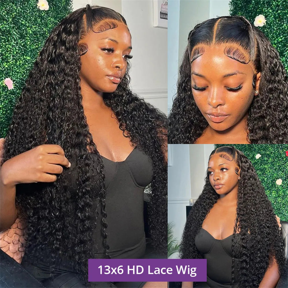 Deep Wave Hd Lace Frontal Human Hair Wig