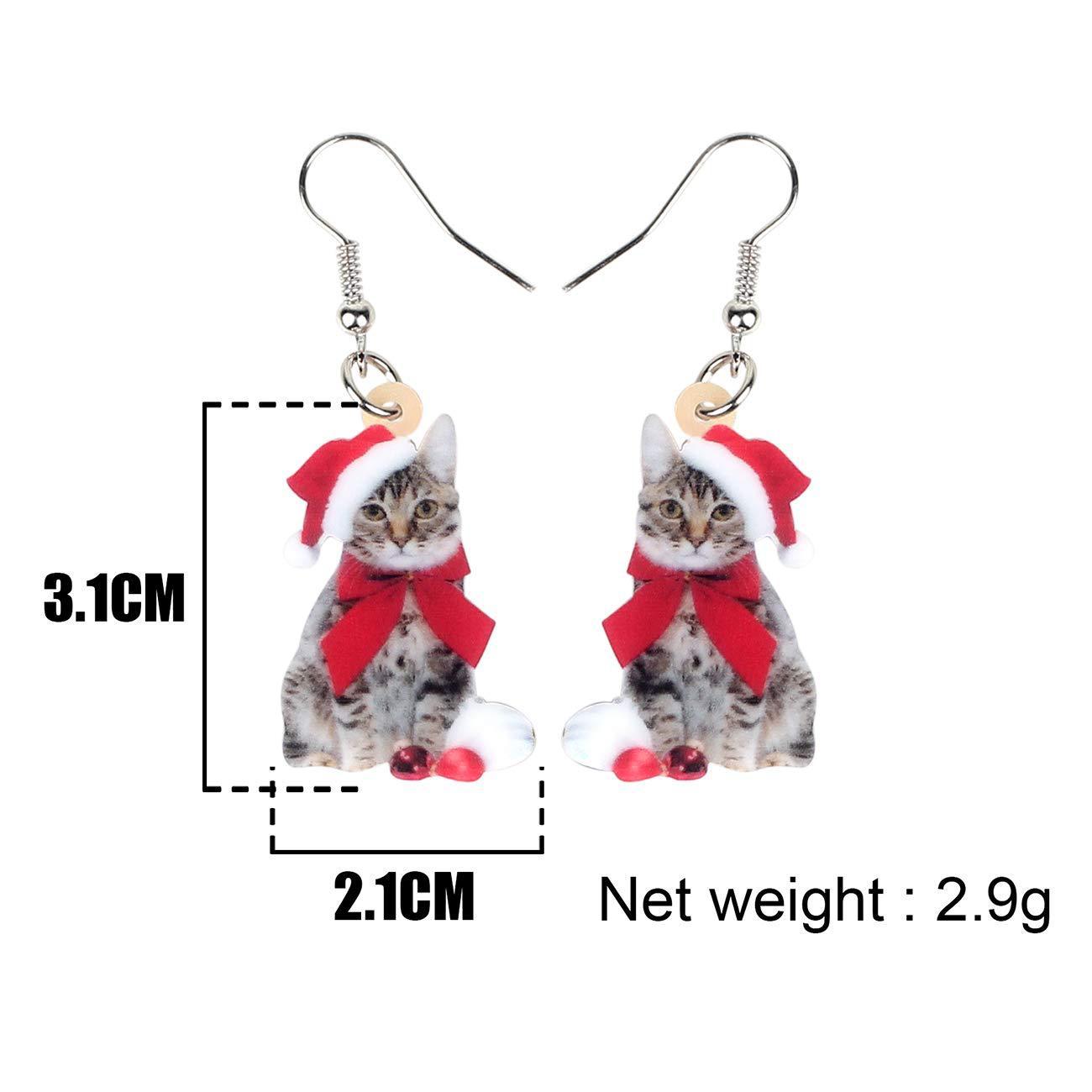 Christmas Cat Earrings