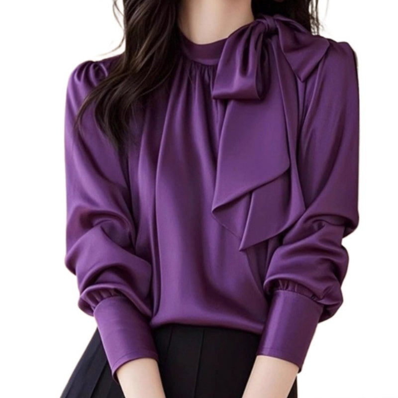Purple Acetate Satin Top