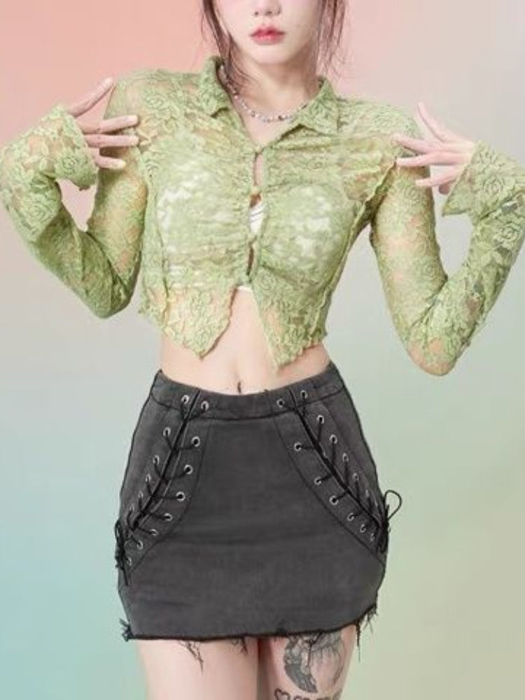 Temperament Short Long-sleeved Shirt Tops