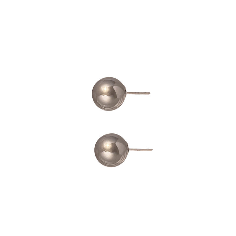 Gray Pearl Stud Earrings