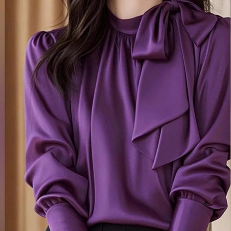 Purple Acetate Satin Top